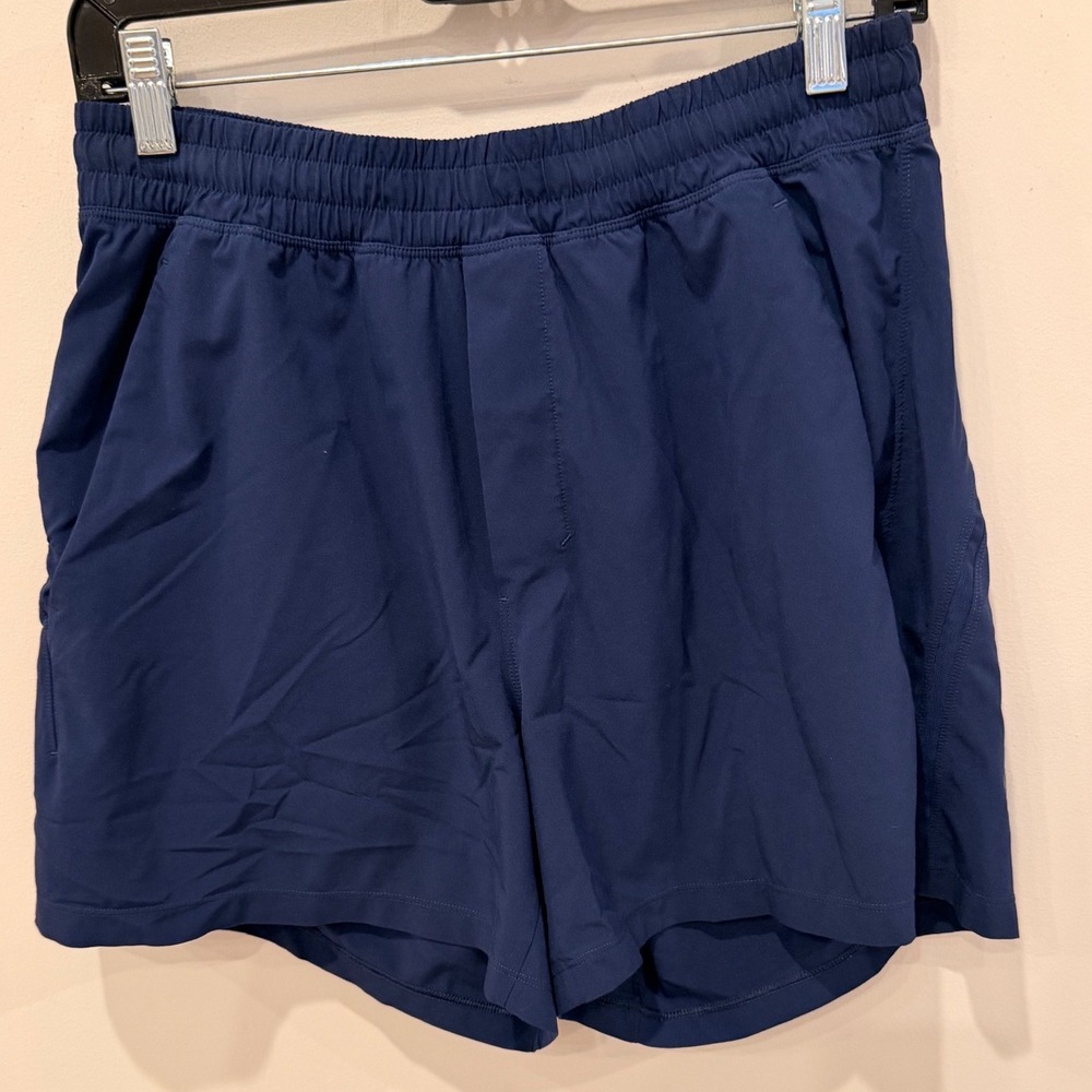 Lululemon Mens Pace Breaker Lined Short 5 Navy Blue LM7BC2S Size M